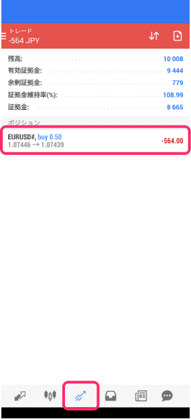 ポジションが追加される