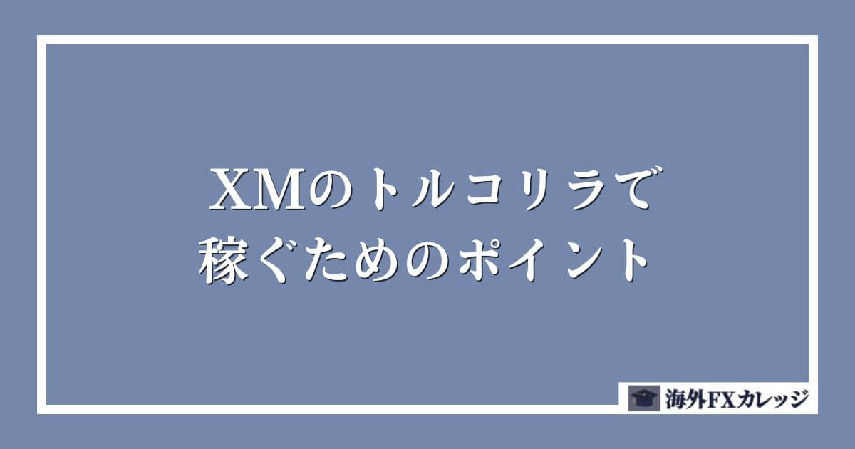 XMのトルコリラで稼ぐためのポイント