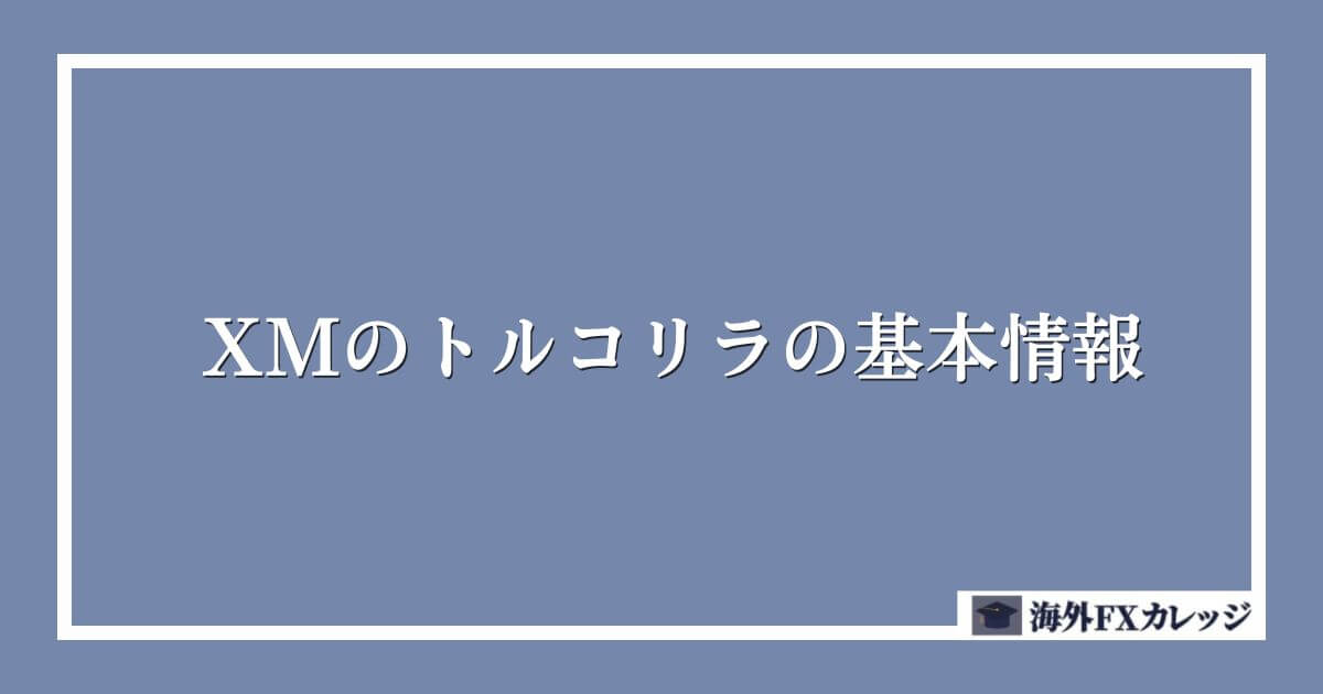 XMのトルコリラの基本情報